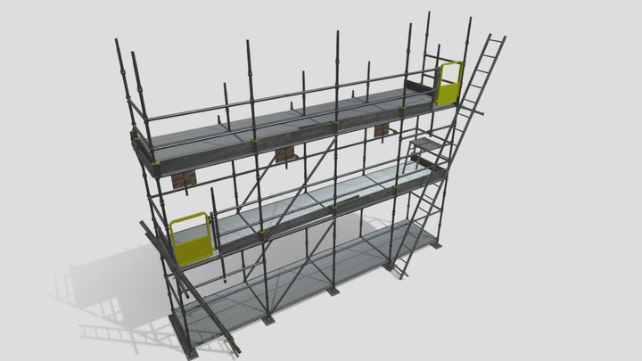 Cuplok Scaffold System 3D Model
