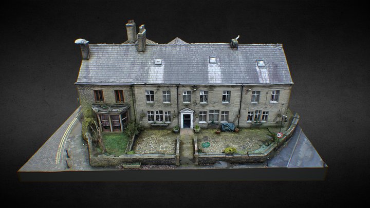 British Stone House Free Model Download 3D Model