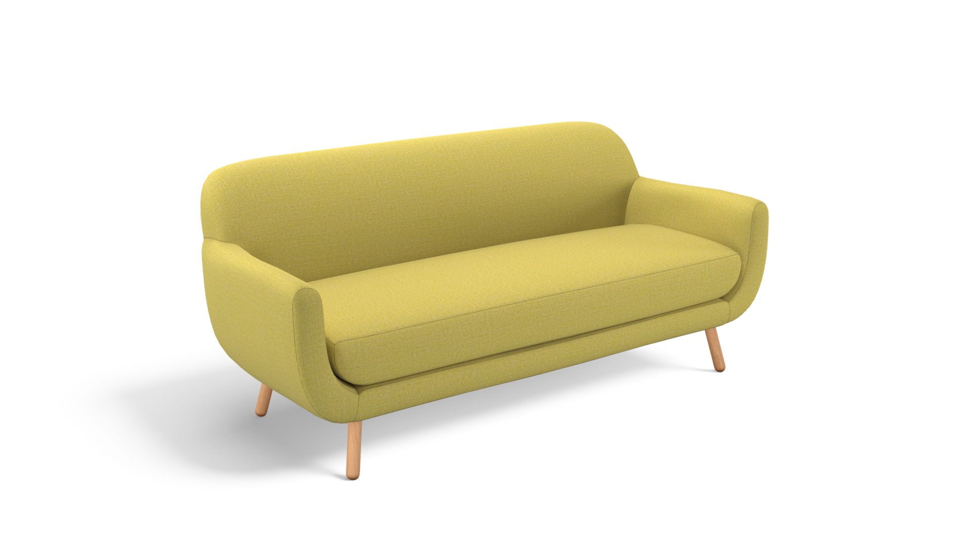 Jonah 3 Seater Sofa, Saffron Yellow