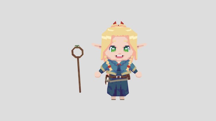 Lowpoly Marcille 3D Model