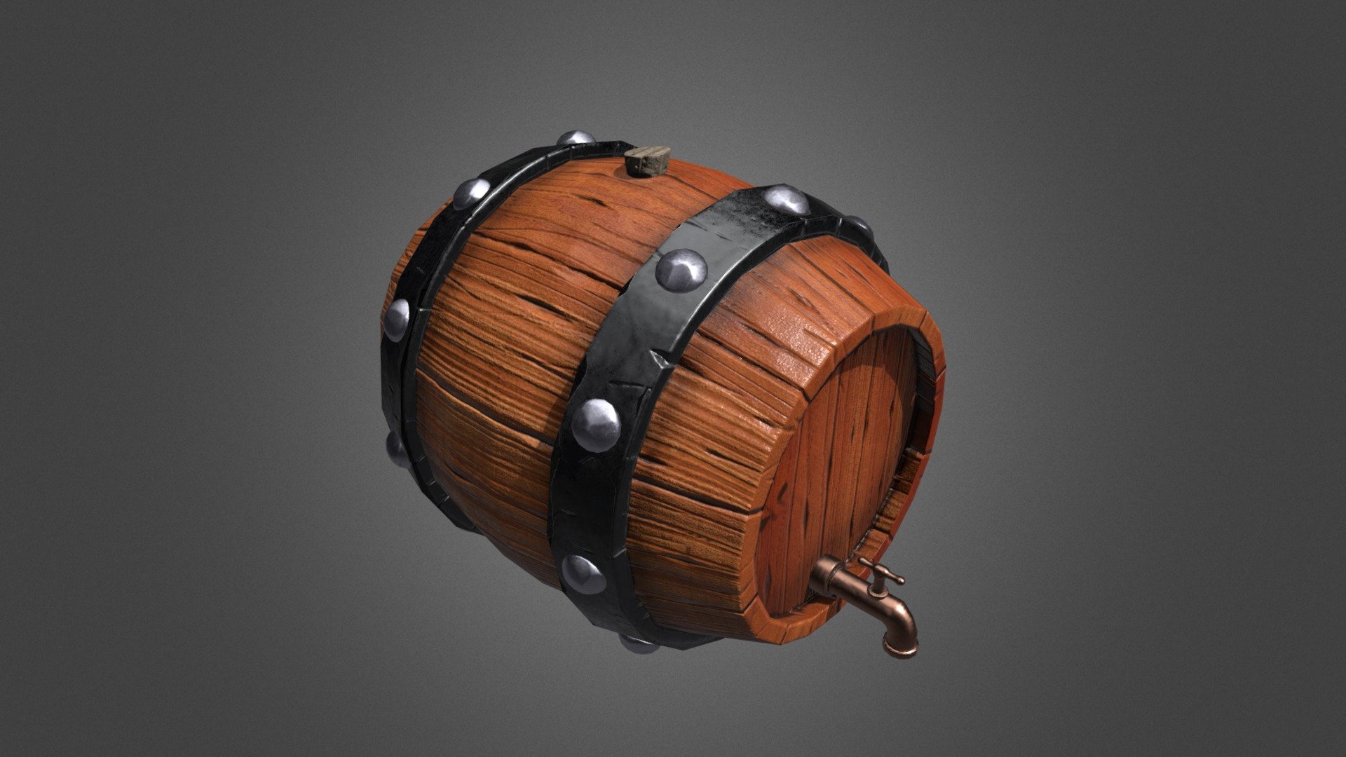 Lowpoly Stylized Barrel