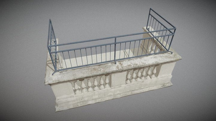 Modular Balcony 01 3D Model