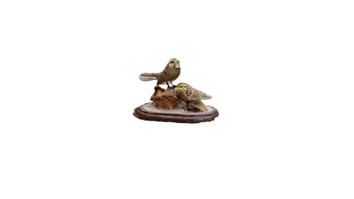 Hand-carved birds model 3D Model