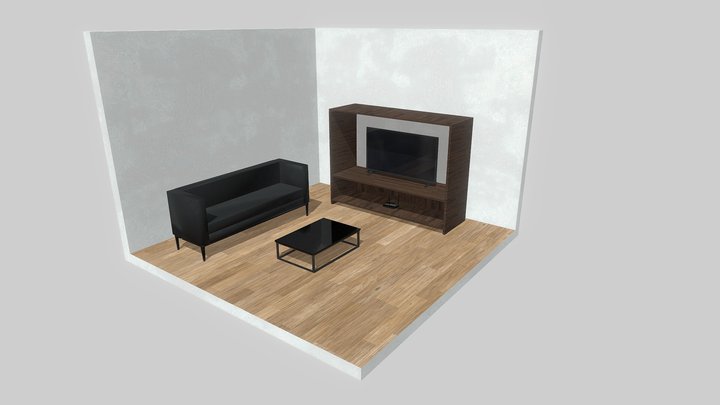 Mini PBR Living Room Furniture Pack - Game Ready 3D Model