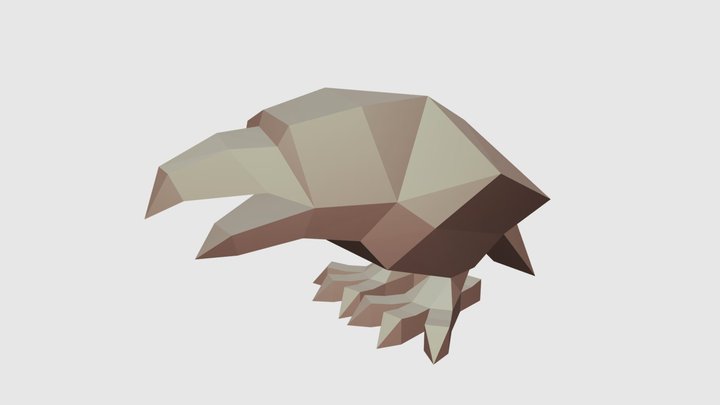 Crow for papercraft 3D Model