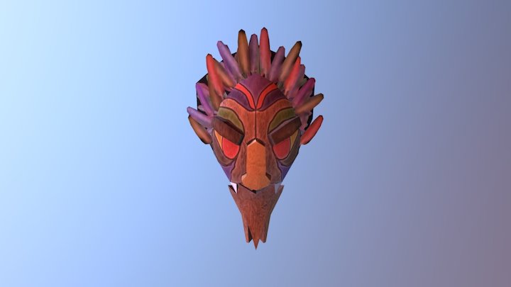 Tribal Mask (animated) 3D Model