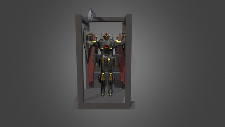 Gundam with hanger 3D Model