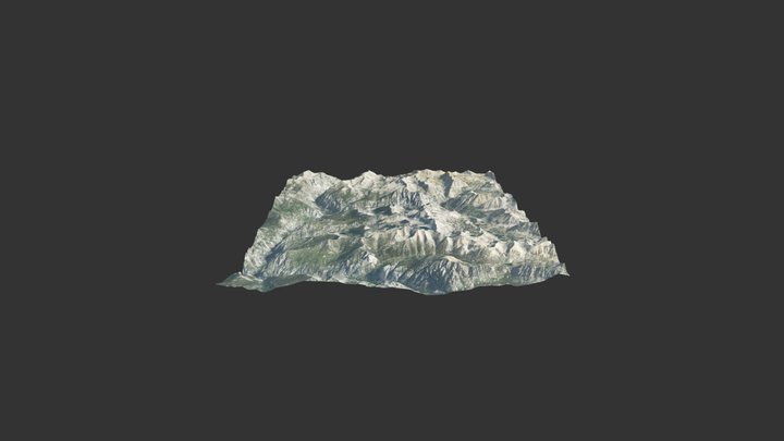 Rae Lakes of King's Canyon National Park 3D Model