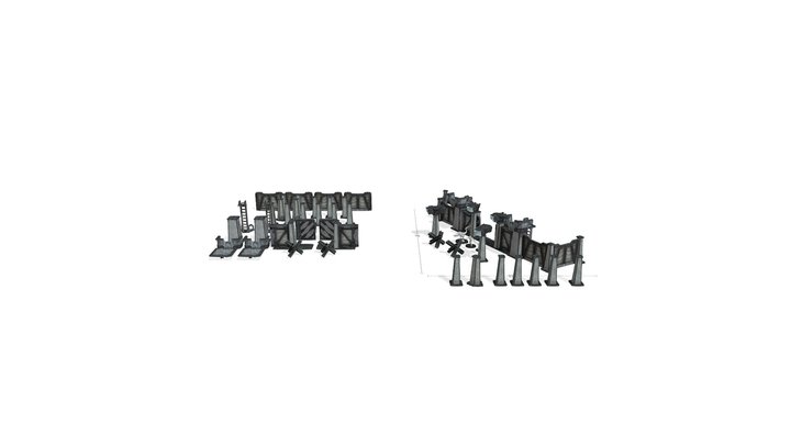 Tinker Turf SF - Perimeter Wall 01 - NE - KS 3D Model