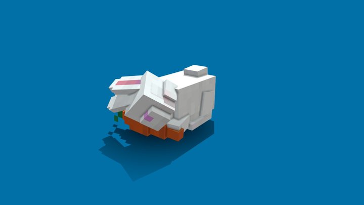 Bunny With Carrot 3D Model