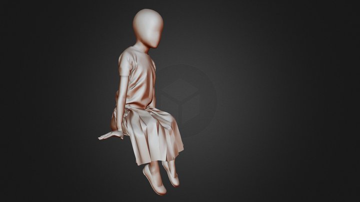 Mannequin Child Female - E 3D Model