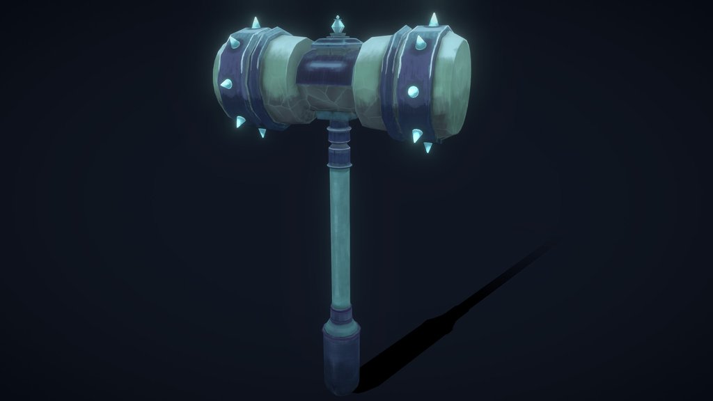 Stylized Hammer | Hand-Painted Fantasy Weapon