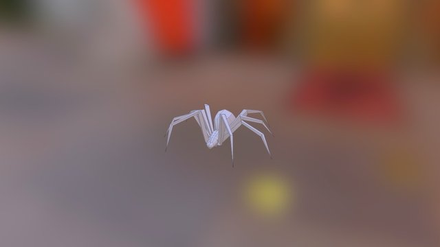 Low Poly Spider Jump 3D Model