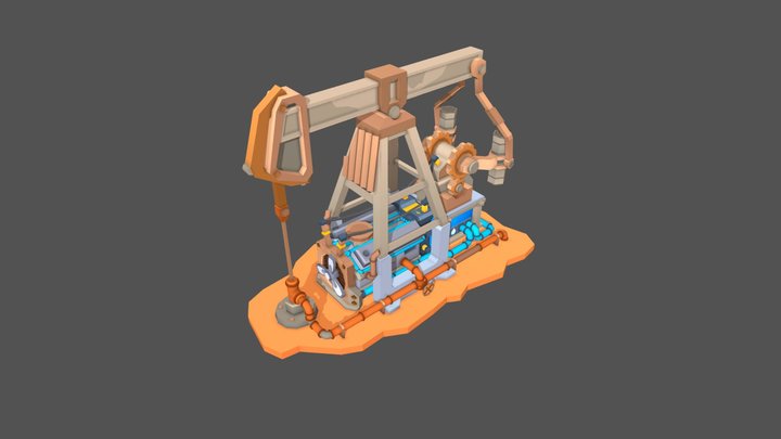 Oil Pump with water cooling 3D Model