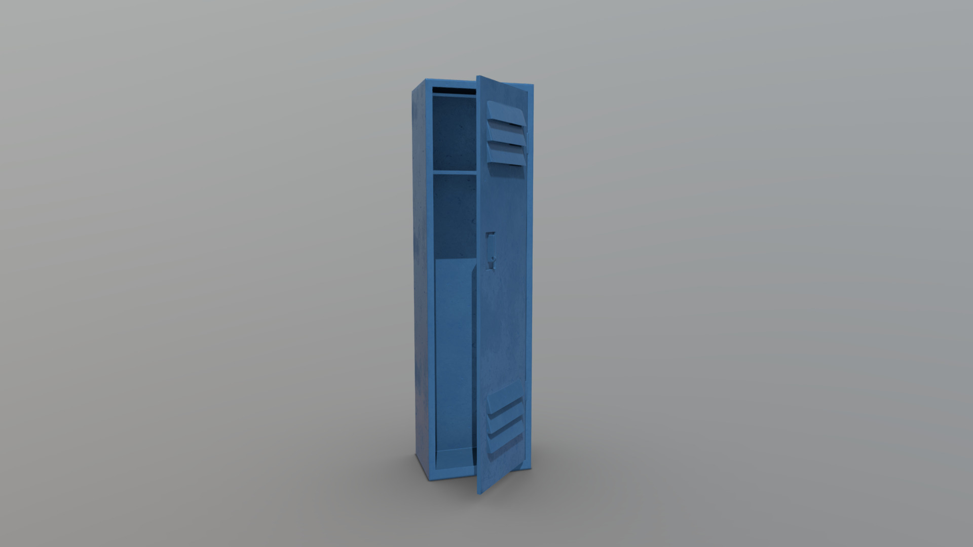 3D model Locker - This is a 3D model of the Locker. The 3D model is about a blue box with a window.