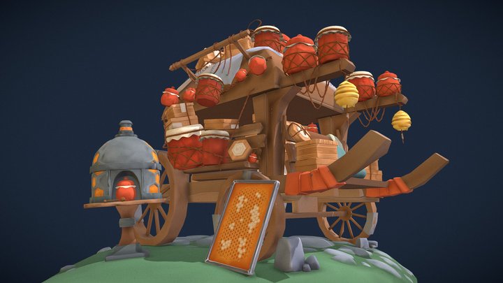 Honey Wagon 3D Model