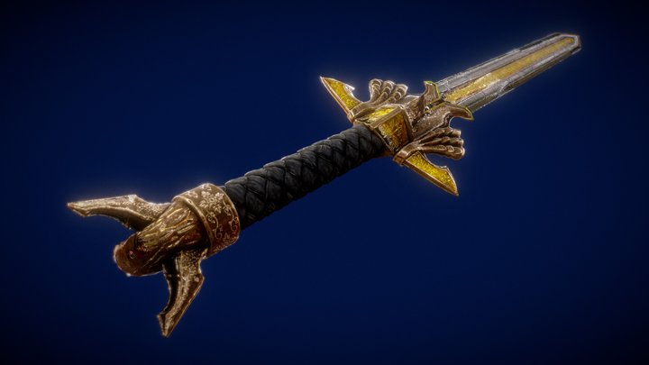 Fantasy Knight Sword – Game Ready 3D Model 3D Model