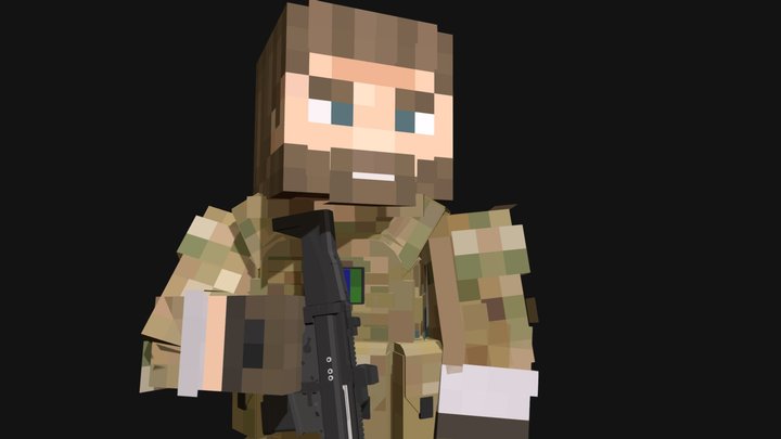 Minecraft Soldier 3D Model