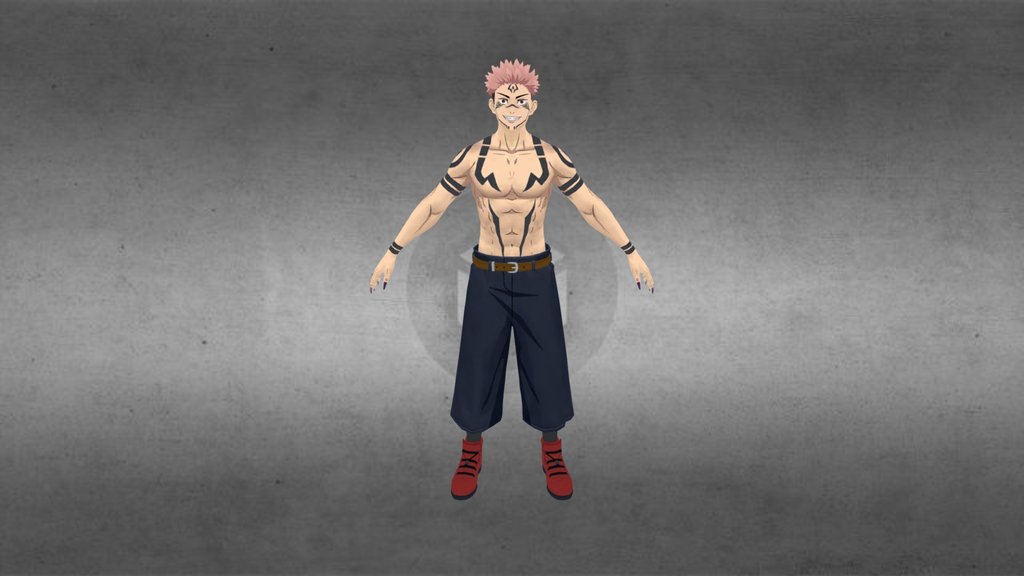 Freefire new sukuna 3d model