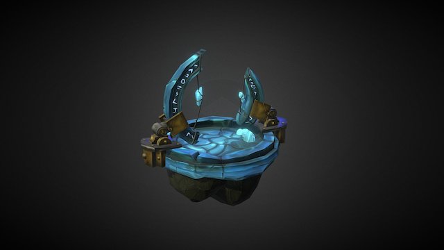 Floating Rock Platform 3D Model