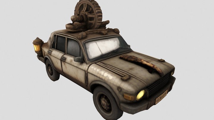 Steampunk_}X{_Car->[Moon]<-