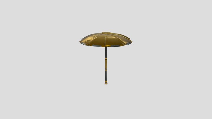 Fortnite BR Umbrella Gold 3D Model