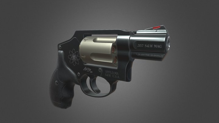 Smith and Wesson 340PD - Low Poly Free 3D Model