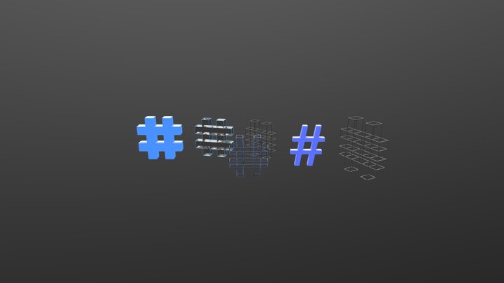Hastagstogether 3D Model