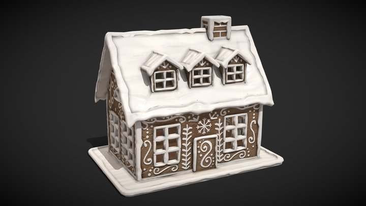 Christmas Gingerbread House 3D Model
