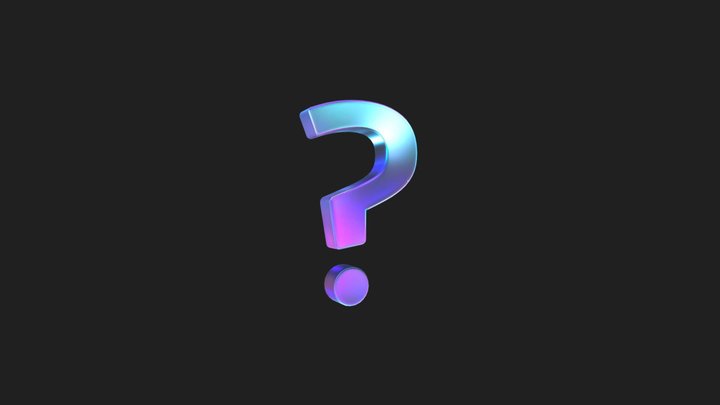 SPACE_question mark_lowpoly_v1 3D Model