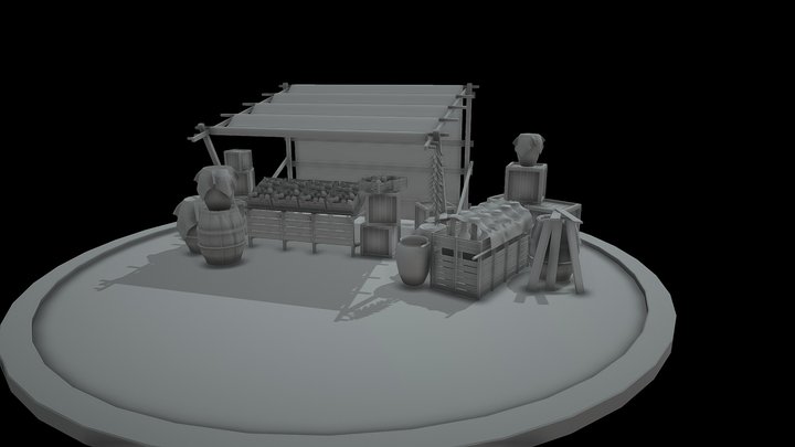 Small Market 3D Model