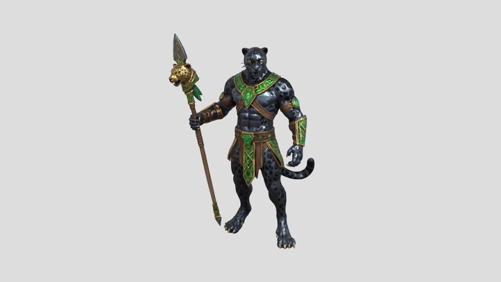 Super Hero Jaguar man 3D Model
