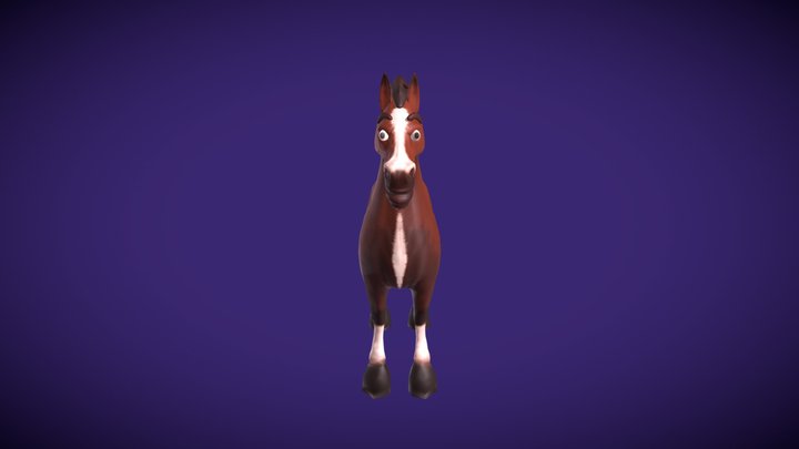Brown horse 3D Model