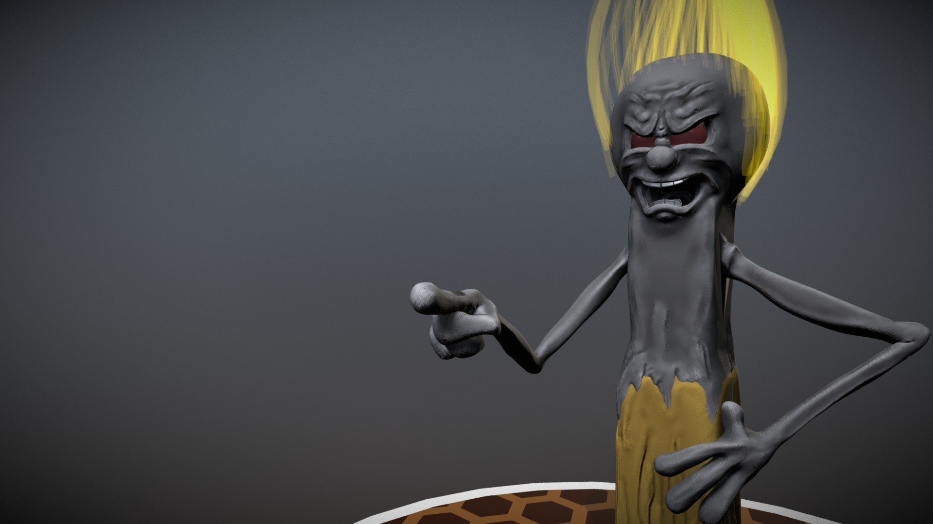 Sculptjanuary 2018 Day 24: Anger - 3D model by 3dnett [d5c5c59] - Sketchfab