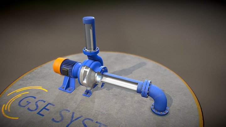 Single Stage Centrifugal Pump 3D Model