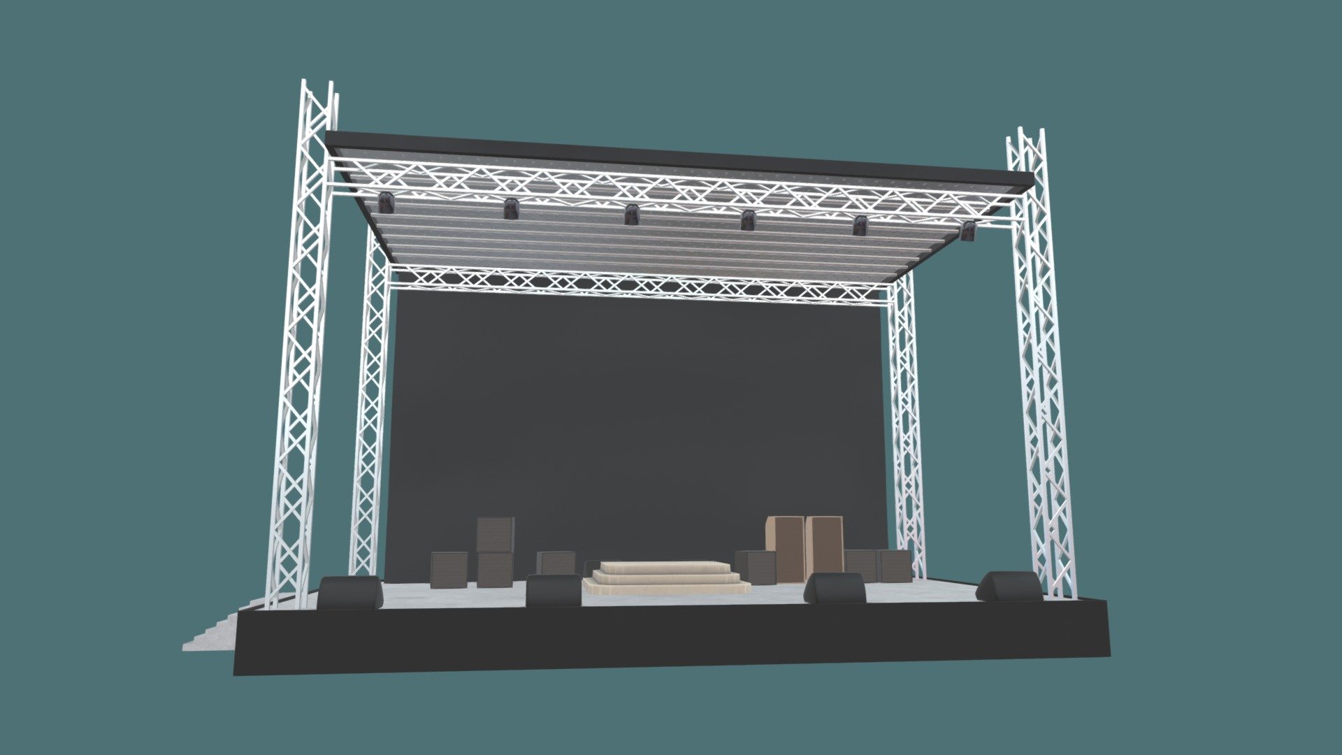 Simple Concert Stage Download Free 3D model by gluttonic [d5c7733