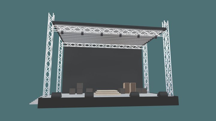 Simple Concert Stage 3D Model