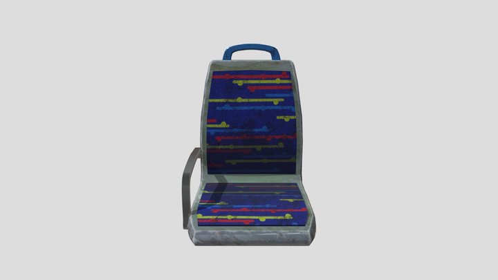 Old Train or Bus Seat 3D Model