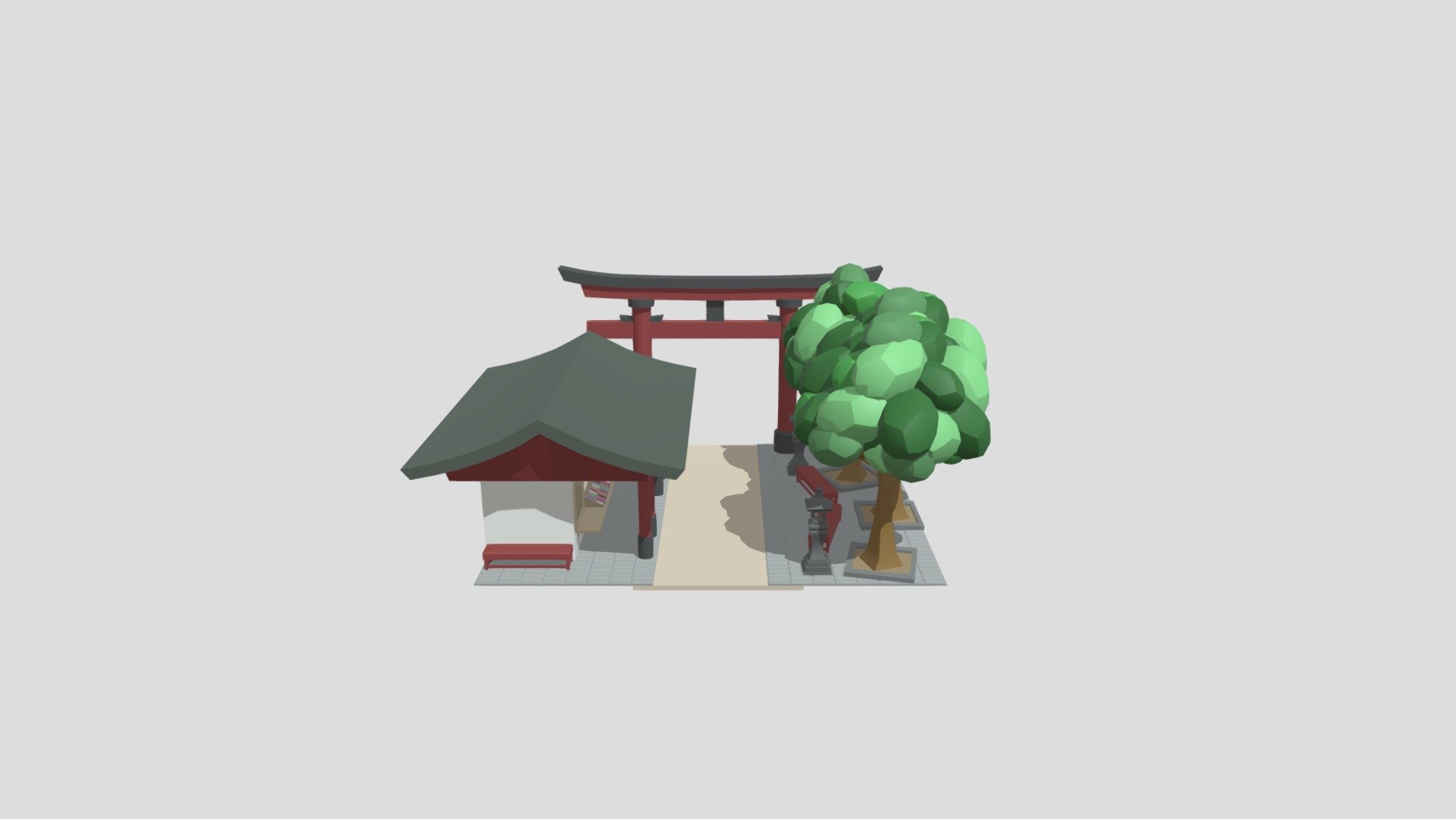 Shrine Shop Area - 3D model by pcharoensuk [d5ca53e] - Sketchfab