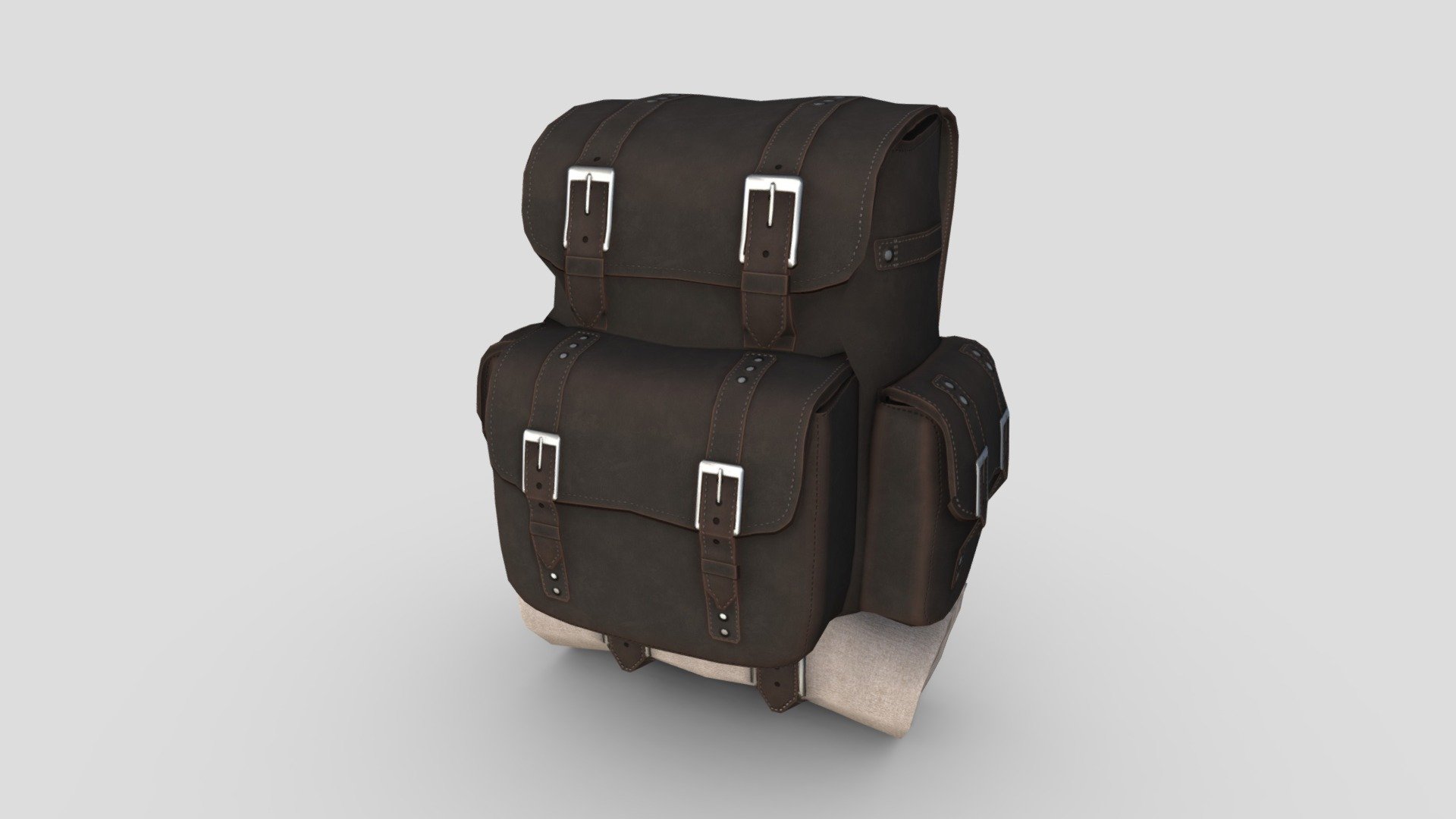 旅人のかばん（ブラウン） — Sketchfab embed 3D viewer