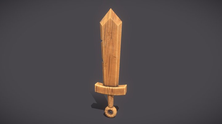 Wooden Sword 3D Model