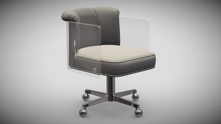 Cycle III Desk Chair Holly Hunt Design 3D Model