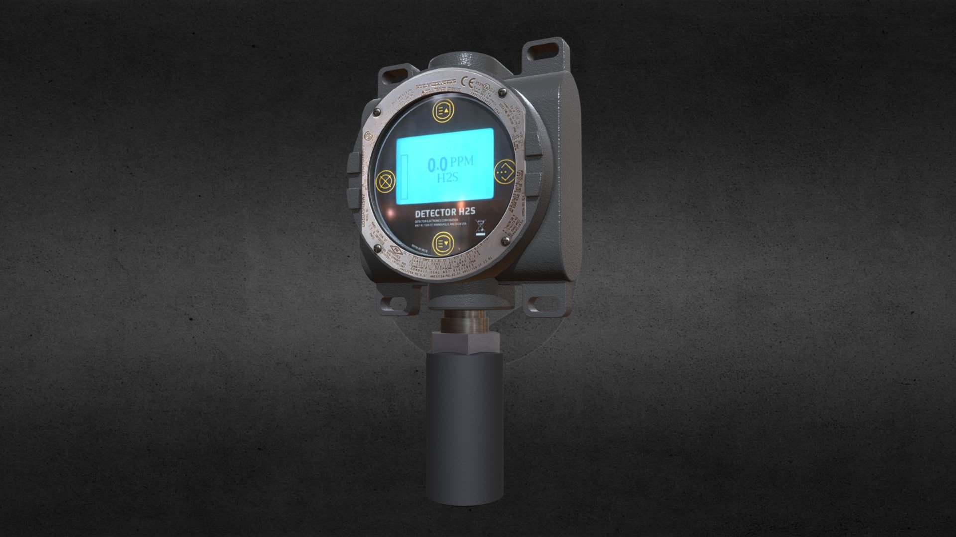 H2S Gas Detector Download Free 3D model by Mclarkie [d5cdc80] Sketchfab