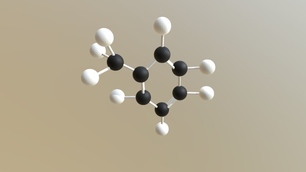 МЕТИЛБЕНЗОЛ-С7Н8 - 3D model by Vladislav2001 [d5ce854] - Sketchfab
