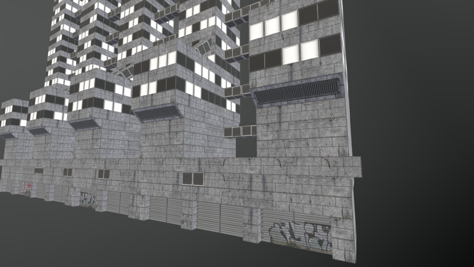 Brutalist Building ps1 style - Download Free 3D model by matusgls ...