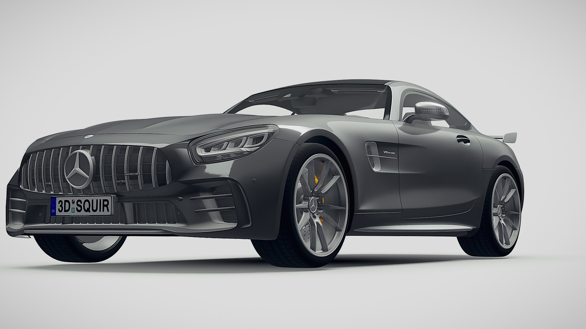 3D model Mercedes AMG GT-R 2020 - This is a 3D model of the Mercedes AMG GT-R 2020. The 3D model is about a black sports car.