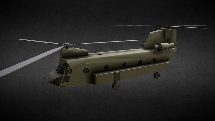 Chinook helicopter 3D Model
