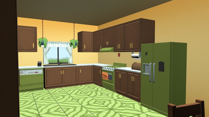 King of the Hill kitchen 3D Model