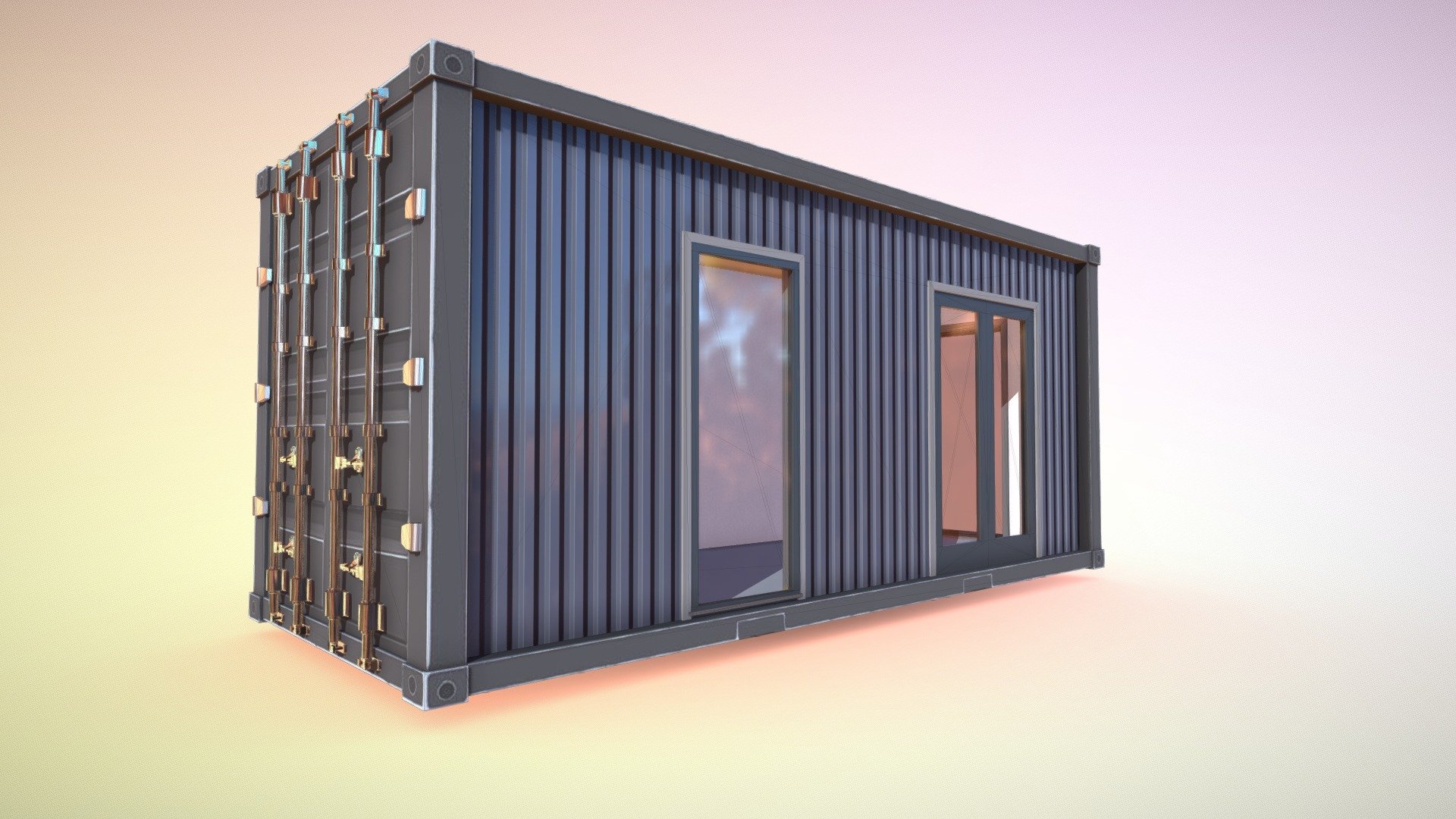 Archicad Editable House Shipping Container UPD - 3D model by VRA ...