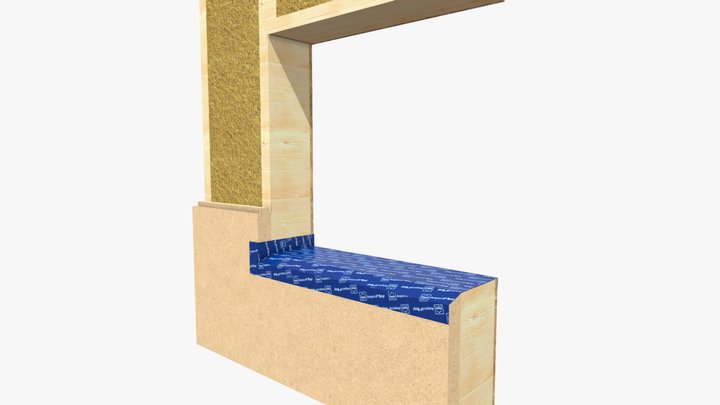 Window Detail on Timber Frame Step 1 3D Model